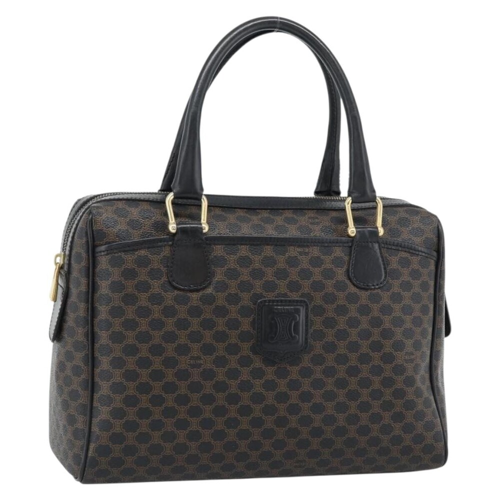 Celine Vintage Boston Macadam Coated Canvas Medium